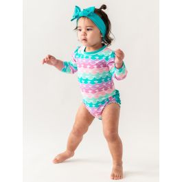 Mermaid Long Sleeve One Piece Rash Guard