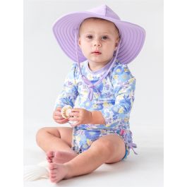 Pristine Blooms Long Sleeve One Piece Rash Guard