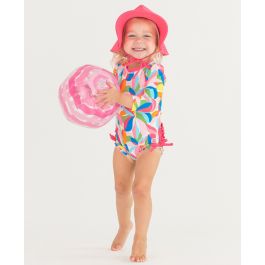 Tropical Adventure Long Sleeve One Piece Rash Guard