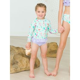 Mermaid Princess Long Sleeve Rash Guard Bikini
