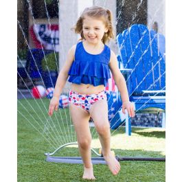 Shimmer Star-Spangled Flounce Bikini Swimsuit