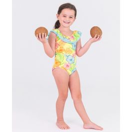 Happy Hula Scoopback Ruffle One Piece