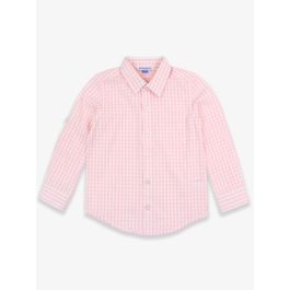 Pink Gingham Check Long Sleeve Button Down Shirt