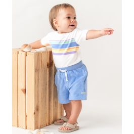 Rainbow Lane Stripe Short Sleeve Bodysuit