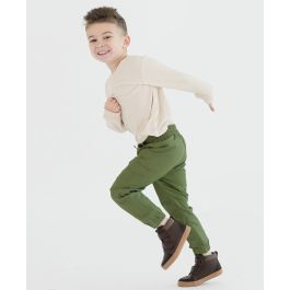 Oatmeal Waffle Knit Long Sleeve Crew Neck Shirt