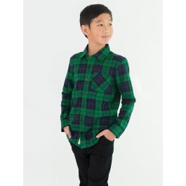 Hunter Plaid Flannel Long Sleeve Button Down Shirt