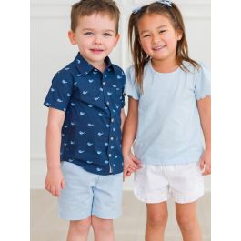 Light Blue Stretch Chino Shorts
