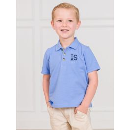 Periwinkle Blue Pique Short Sleeve Polo Shirt