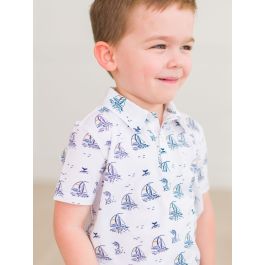 Sailing the Seas Knit Short Sleeve Performance Polo