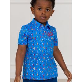 Tiny Crayons Knit Short Sleeve Performance Polo