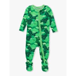 Camo Chameleon One Piece Footie Pajama, Bamboo Viscose