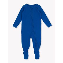 Starry Night Blue One Piece Footie Pajamas, Modal Blend