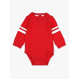 Red Racing Stripe Long Sleeve Bodysuit