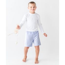 Periwinkle Blue Seersucker Swim Trunks