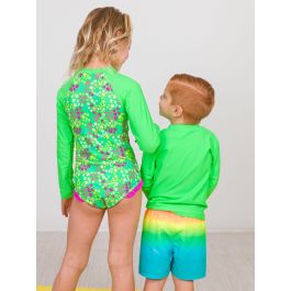 Neon Lime Long Sleeve Rash Guard