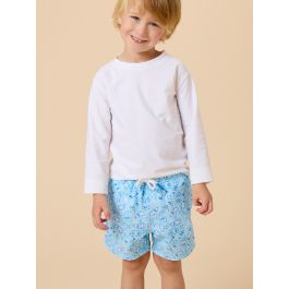 Blue Bandana Performance Hybrid Swim Trunks