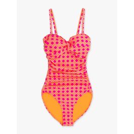 Neon Sherbet Cane Women's Convertible Bandeau One Piece Swimsuit