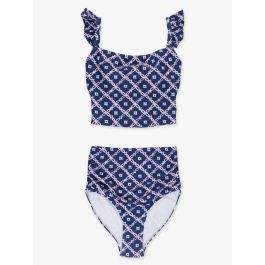 Navy Coastal Charm Women's Ruffle Two Piece Swimsuit