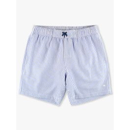 Periwinkle Blue Seersucker Men's Swim Trunks