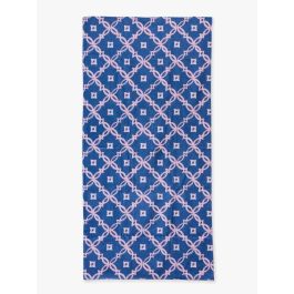 Navy Coastal Charm Printed Beach Towel