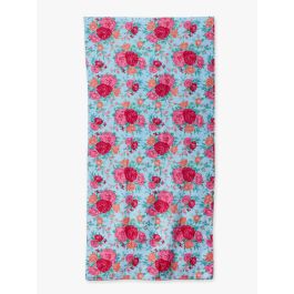 Rosy Meadow Printed Beach Towel