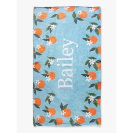 Blue Orange You The Sweetest Personalized Beach Towel
