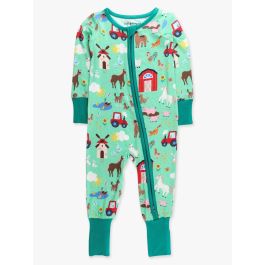 Farm Friends Convertible One Piece Pajama, Bamboo Viscose