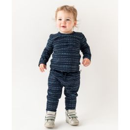 Boys Dotted Stripe Knit Joggers