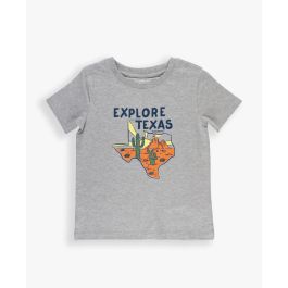 Heather Gray Explore Texas Graphic Tee