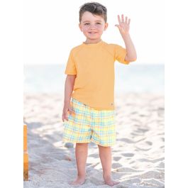 Summertime Gingham Swim Trunks