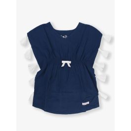 Navy Tassel Kaftan Cover-Up