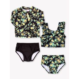 Midnight Garden Long Sleeve Rash Guard & Tankini Mix N Match