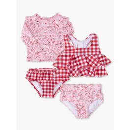 Pink Bandana Flutter LS RG Skirted 2P + Flounce 2P