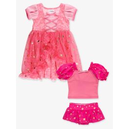 Royal Pink Princess Nightgown + Princess Puff Sleeve 2P