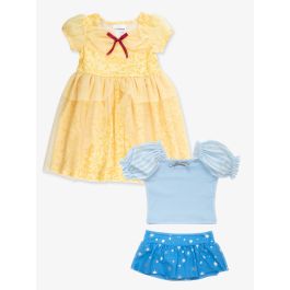 Golden Princess Nightgown + Crystal Blue Puff Sleeve 2P