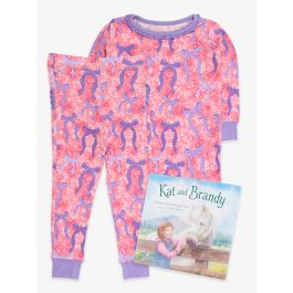 Kat and Brandy Book + Bow Besties Ruffle LS PJ Set