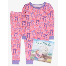 Kat and Brandy Book + Bow Besties Ruffle LS PJ Set