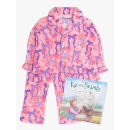 Kat and Brandy Book + Bow Besties Ruffle Flare PJ Set