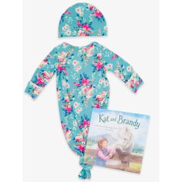Kat and Brandy Book + Fancy Me Floral Ruffle LS PJ Set