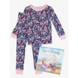 Kat and Brandy Book + Moonlit Meadow Toddler Ruffle LS PJ