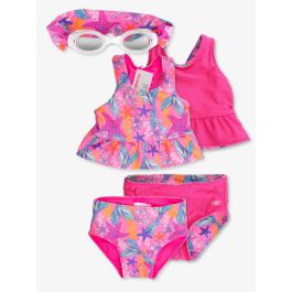 Neon Shimmer Mermaid Swim Goggles + Reversible Tankini 2P