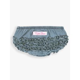 Light Wash Denim Woven RuffleButt Bloomer