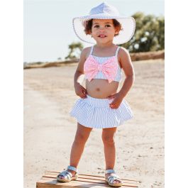Fancy Me Floral Bow Skirted Bikini
