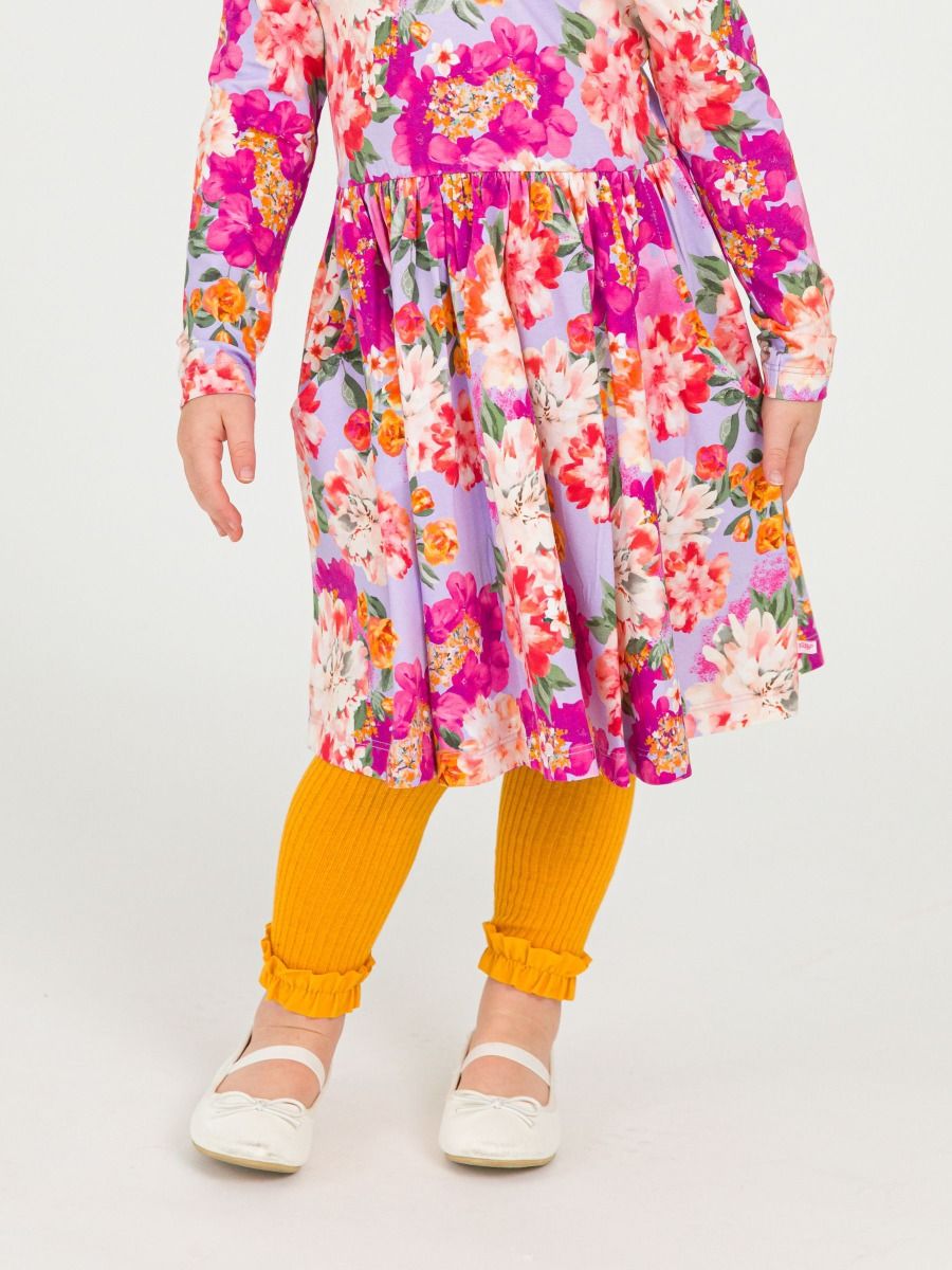Rib Knit Footless Ruffled Tights | RuffleButts & RuggedButts
