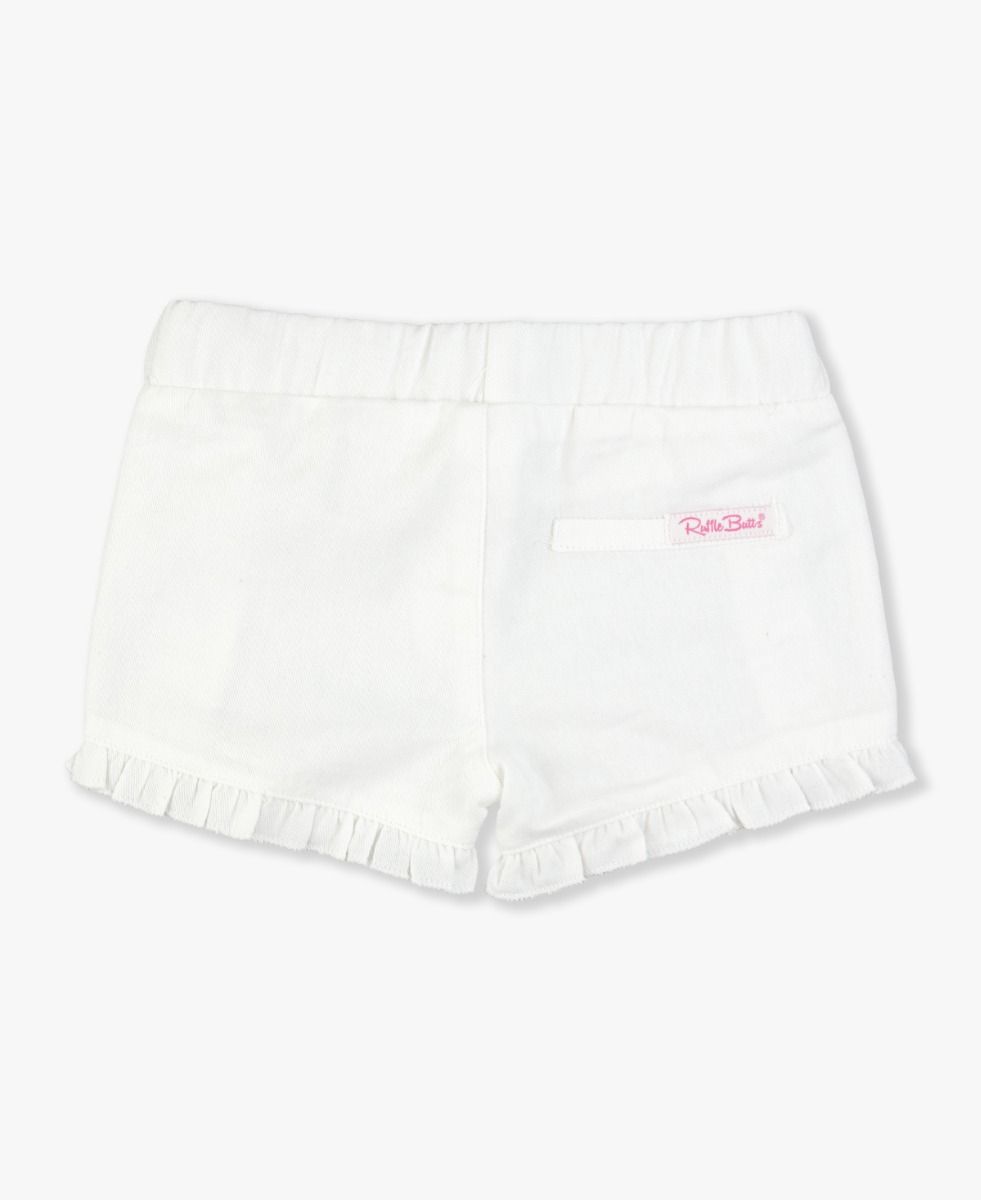 ★GLOWNY★ TWIRL FLARE SHORTS (WHITE MELANGE) TWIRL FLARE SHORTS (WHITE MELANGE) - GLOWNY