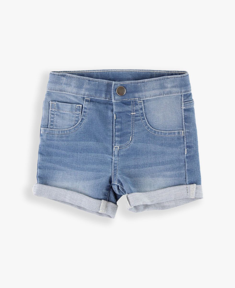 Girls' Stretch Denim Shorts | RuffleButts & RuggedButts