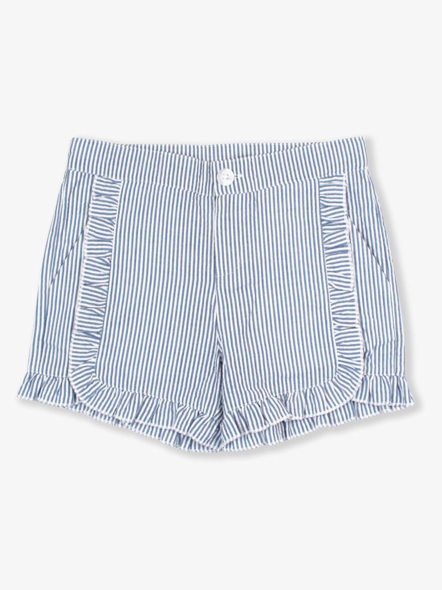 Kids Ruffle Trim Woven Shorts | RuffleButts & RuggedButts