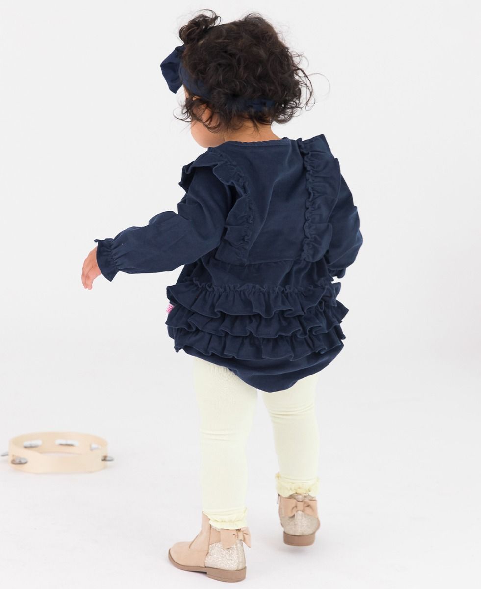 Stretch Corduroy Waterfall Bubble Romper | RuffleButts
