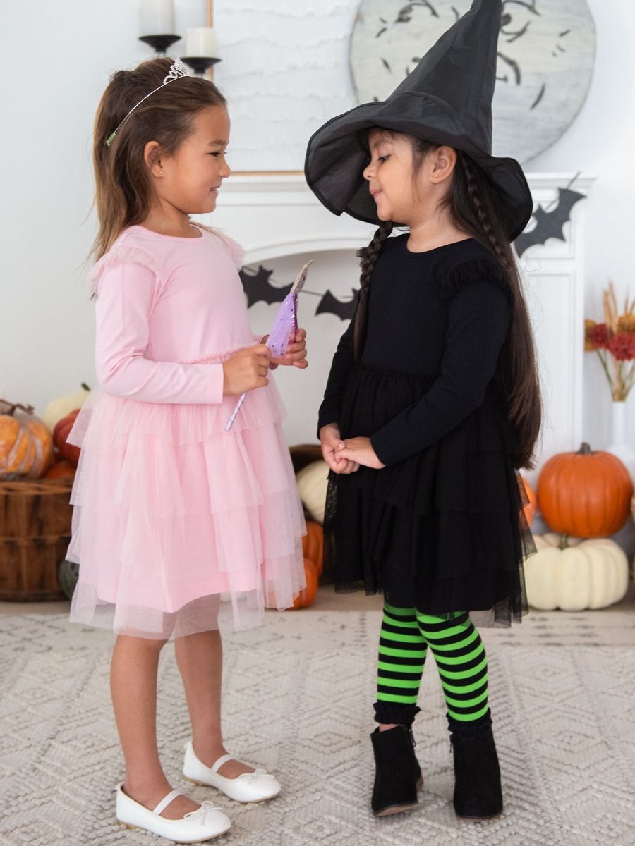 Flutter Tulle Long Sleeve Twirl Dress
