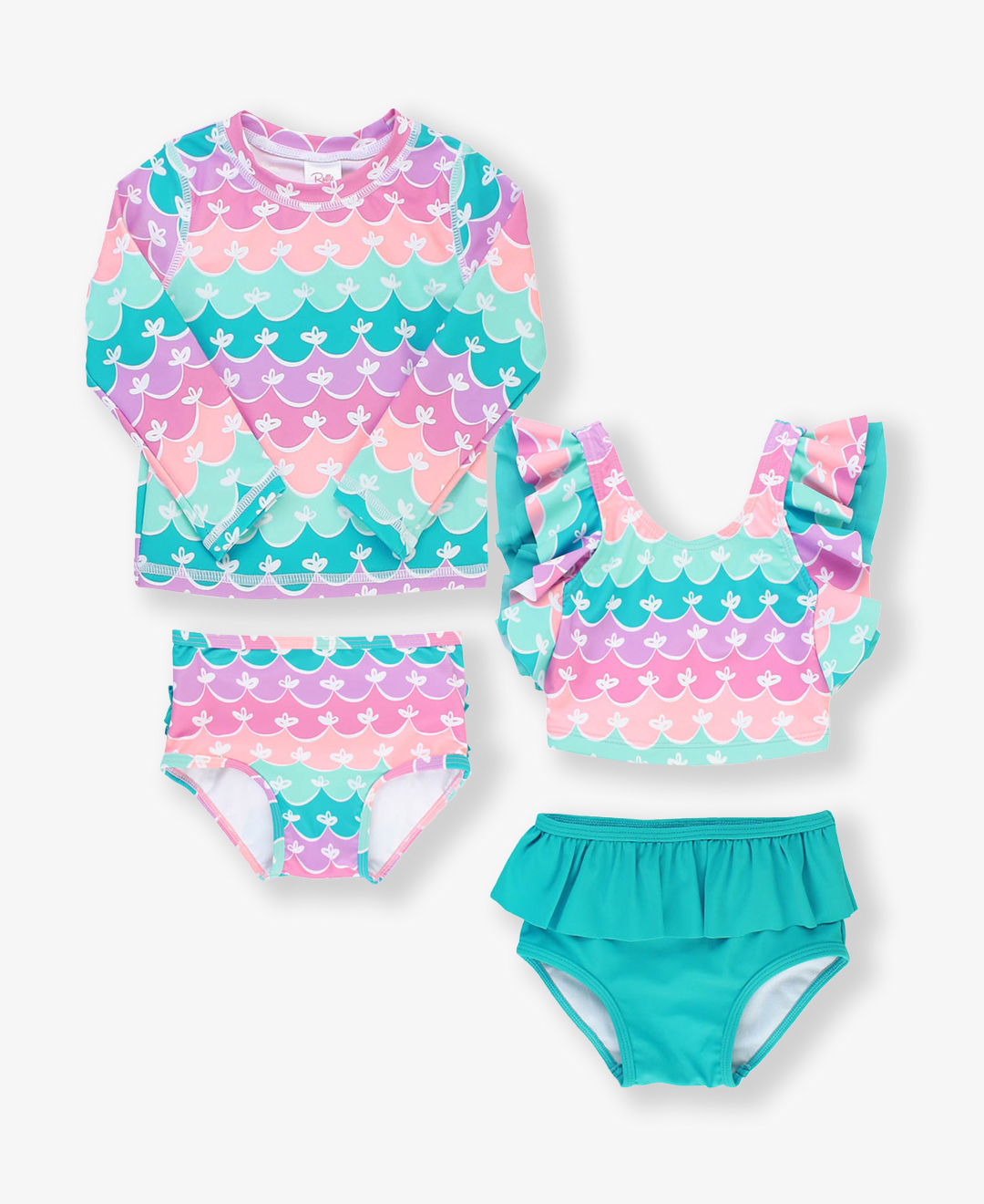 Mermaid Long Sleeve Bikini & Tankini Mix N Match Set